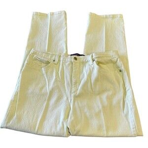 Gloria Vanderbilt High-Rise Jeans, Baby Yellow (not white), Size 14, #1115